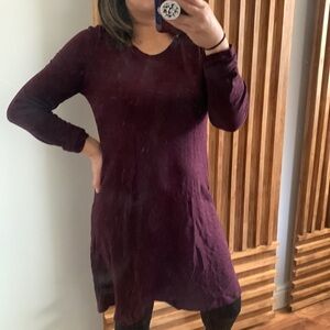 ATM Long Jersey Longsleeve Cotton Crew Dress. S